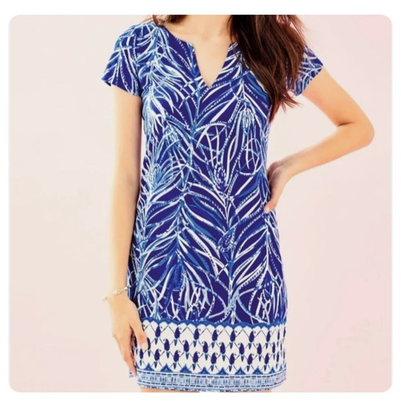 Lilly Pulitzer UPF 50+ Sophiletta Dress in Twilight Blue Early Riser - Picture 1 of 10
